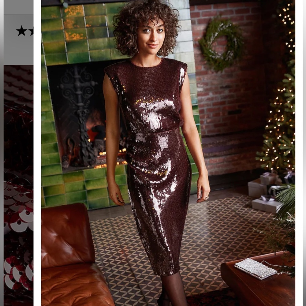 Sequin MIDI dress from express